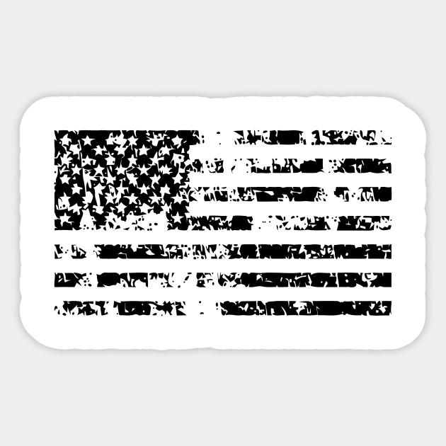 Distressed American Flag Sticker by Sigelgam31